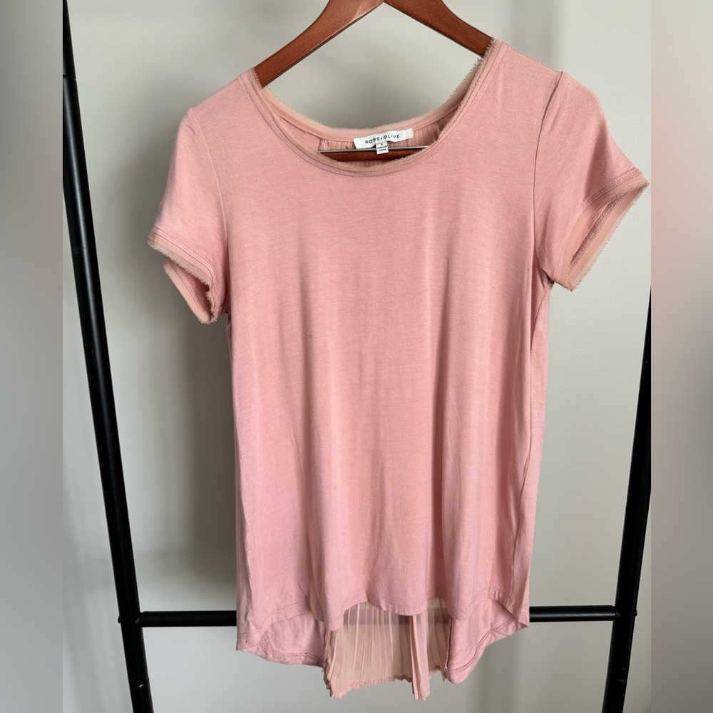 Rose + Olive pink blouse size S